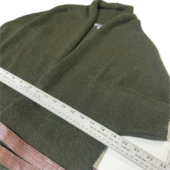 Vince Cardigan Womens XS Green Open-Front Shawl Collar with Pockets Llama Wool - Picture 5 of 10